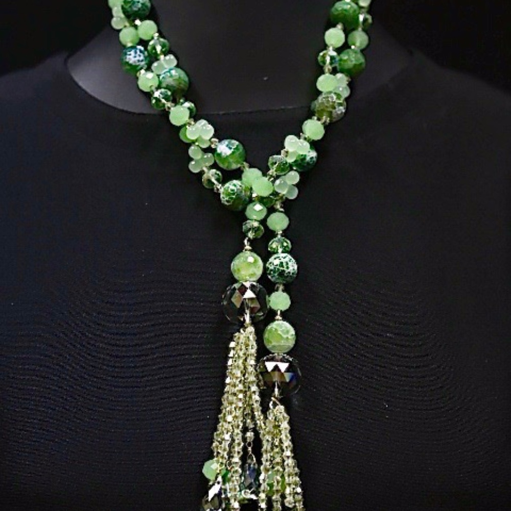 Aventurine & Crystal Necklace